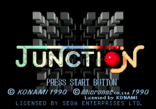 Junction title screen for Sega Genesis